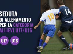 Seduta di allenamento per gli allievi U17/U16 Seduta di allenamento per gli allievi U17/U16